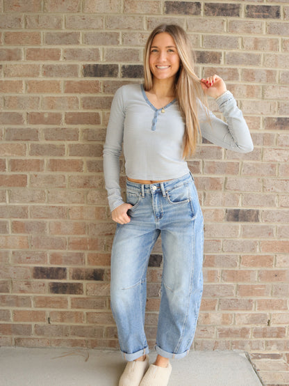 Risen Barrel Jeans